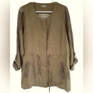Market & Spruce‎ Women's Army Green Boho Fall Jacket Size Small